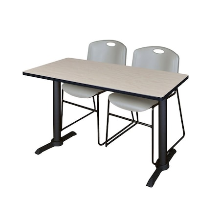 Cain Rectangle Tables > Training Tables > Cain Training Table & Chair Sets, 48 W, 24 L, 29 H, Maple MTRCT4824PL44GY